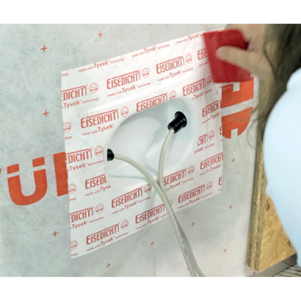 SD-Einbau-05 Luftdichtmanschette SteckdosenDicht für 2er Unterputz Elektro Dosen Elektroinstallation