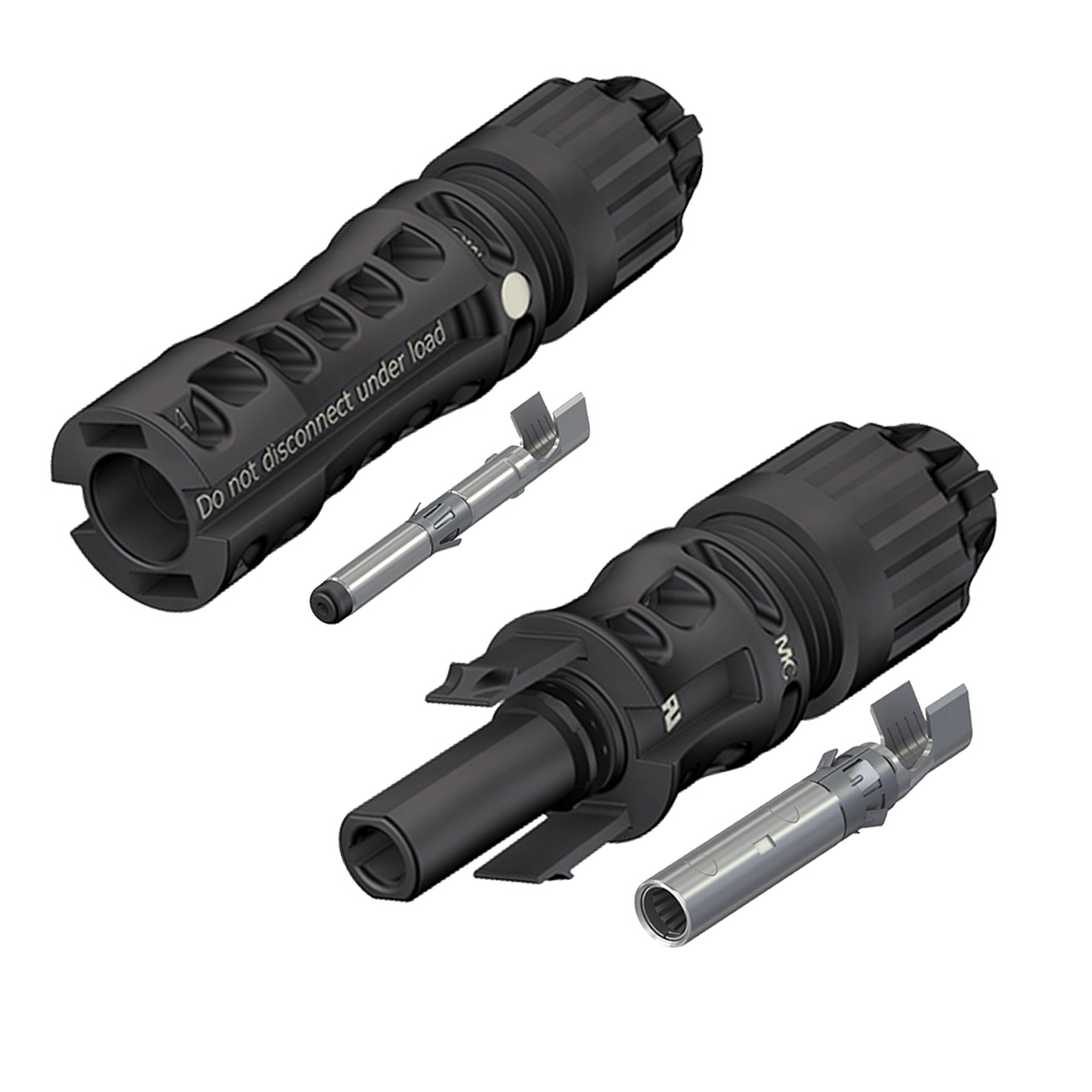 MC4-Evo2 PV-Steckverbinder Set – Stecker + Buchse für 4–6 mm² Solarkabel – 1500 V DC – 39 A – Crimpanschluss - 0% MwSt MC4-Evo2 PV-Steckverbinder Set – Stecker + Buchse für 4–6 mm² Solarkabel – 1500 V DC – 39 A – Crimpanschluss - 0% MwSt