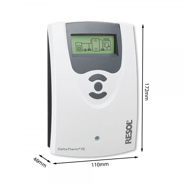 11500290_02 Feststoffkesselregler Resol DeltaTherm FK (inkl. 3 x PT1000 Fühler - 1 x FKP6 - 2 x FRP6)