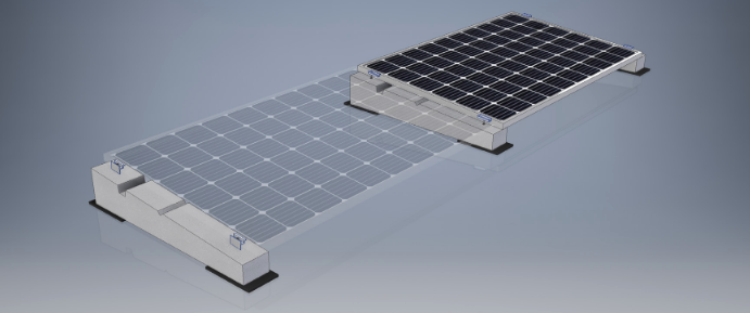 BALLAST-11-K2 SUN BALLAST Flachdachmontage Unterkonstuktion PV Module 11° Neigung - 42kg