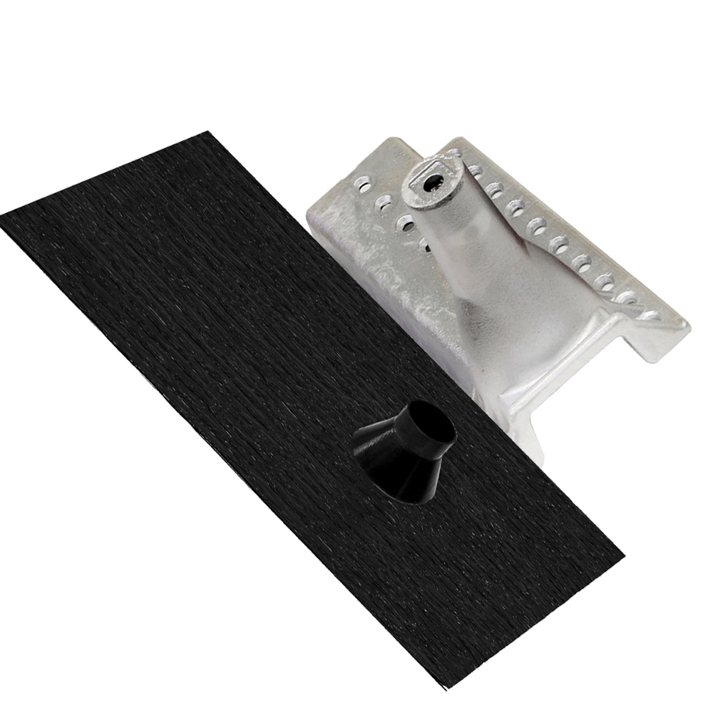 KSG0022-schwarz-01 Universal Dach Gerätehalter + Manschette AufdachDicht Aufdachhalter Antennenhalter Alumini