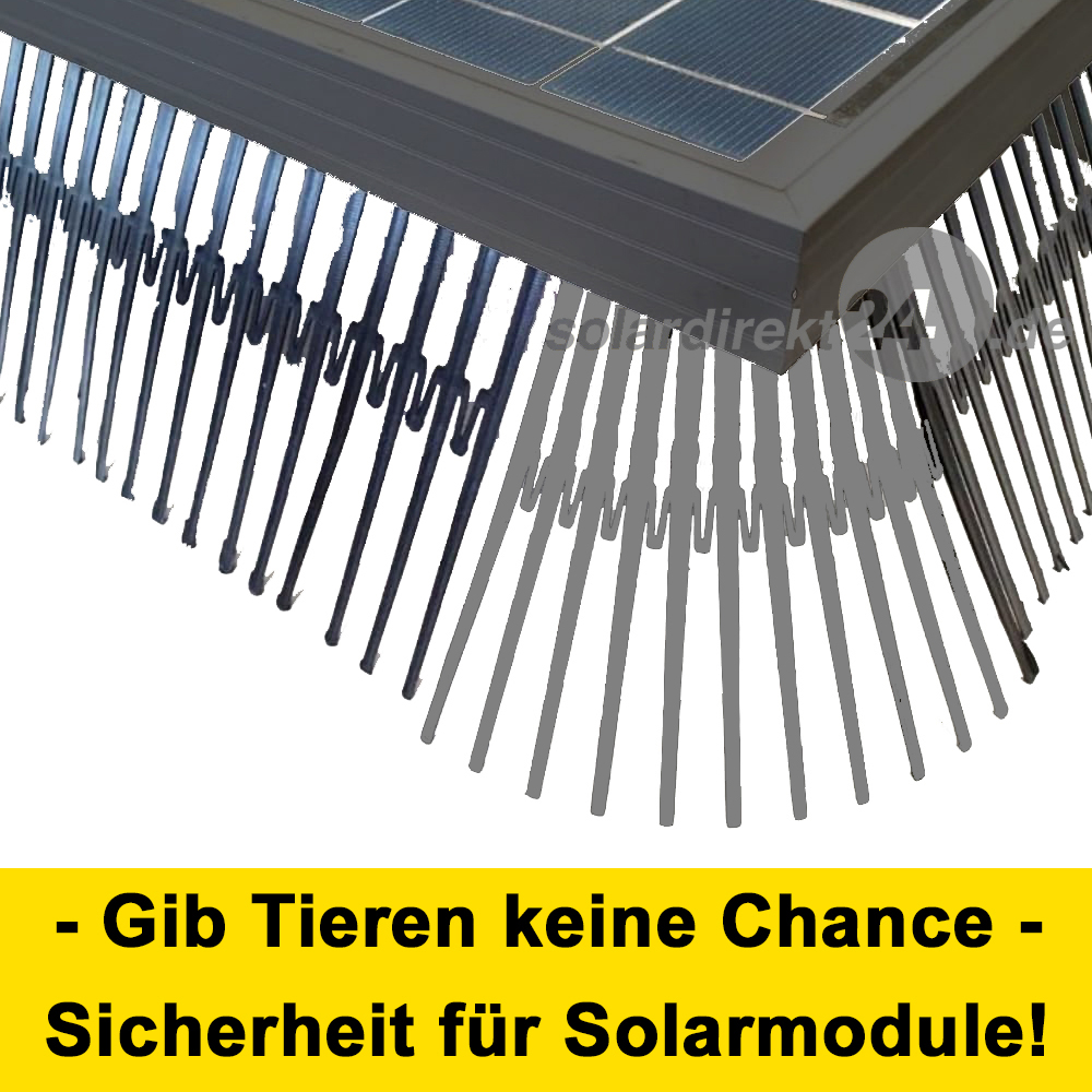 Birdstop 1 Meter H: 18cm Vogelschutz für Solaranlagen – Marderschutz für PV-Module & Dach Birdstop 1 Meter H: 18cm Vogelschutz für Solaranlagen – Marderschutz für PV-Module & Dach