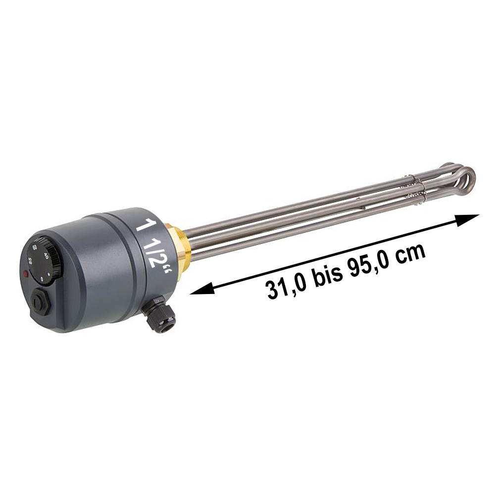 EHS-001 Elektroheizstab 2.0 - 9.0 KW 1 1/2" Einschraubheizkörper Heizstab Heizpatrone