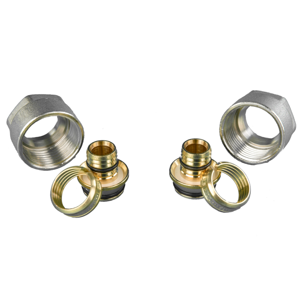 111150076 2er-Set Klemmringverschraubungen Universal für Heizrohr 10x1,3mm Flächenheizung