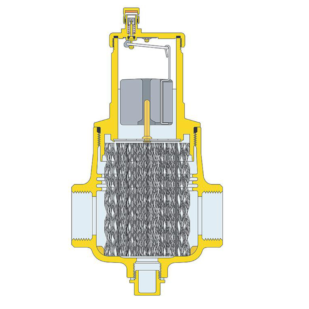 9060145-02 Caleffi Luftabscheider DISCAL 3/4“ Entlüfter Mikroblasen vertikal