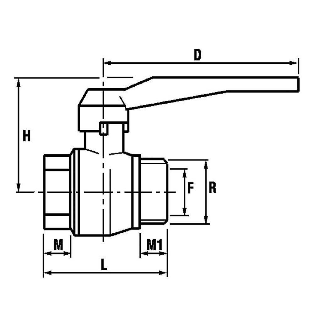 9002638-02 Kugelhahn IG/AG Absperrhahn Absperrventil 3/8" 1/2" 3/4" 1" 1 1/4"