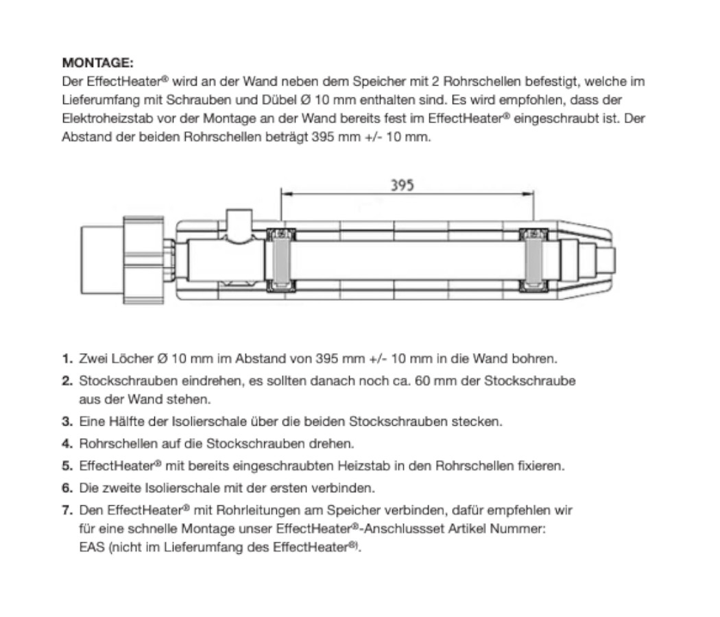 effectheater-01 EffectHeater® Heizstab mit 19-tlg. Anschluss-Set – Schnelle Warmwasser-Nachrüstung, bis 6 kW, für Speicher, Solar & Wärmepumpe