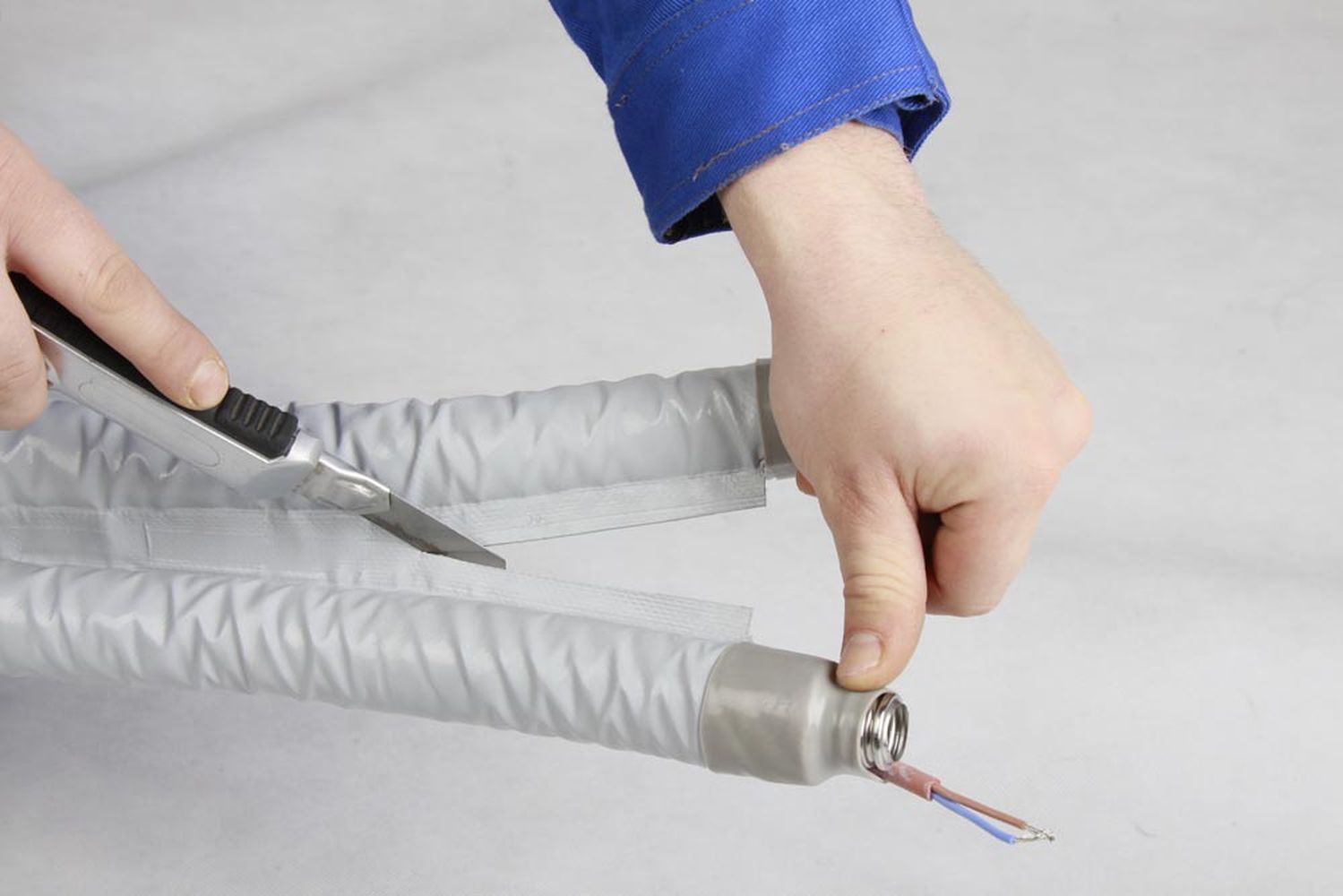 Nanosun-teilen DN20 Nanosun Solarleitung mit 5mm Aerogel Isolierung Edelstahlwellrohr - 1M -B-Ware