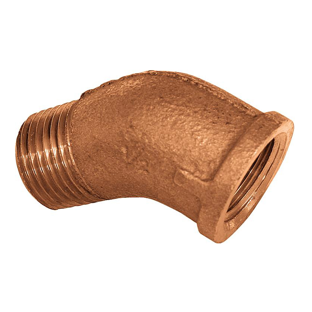 9020924-01 Rotguss Winkel 45° 3/8" bis 1 1/2" IG x AG Gewindefitting