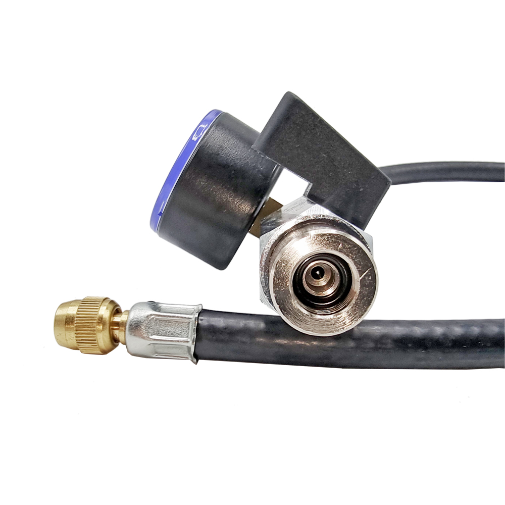Druckflaschen Adapter mit Manometer 0-10 bar für Ausdehnungsgefäße / Gefäßfüller