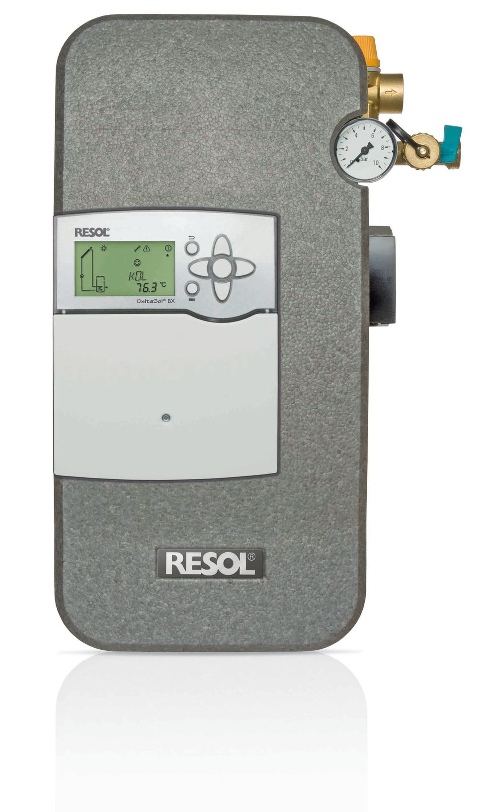 FlowSol_B Vakuumröhrenkollektor - Brauchwasser & Heizung Paket 10,24m² CPC - 825 Liter Speicher - Flachdach