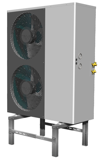 Sunex Bodenkonsole mit Abtropfschale – Edelstahl-Untergestell für Wärmepumpen NEXUS