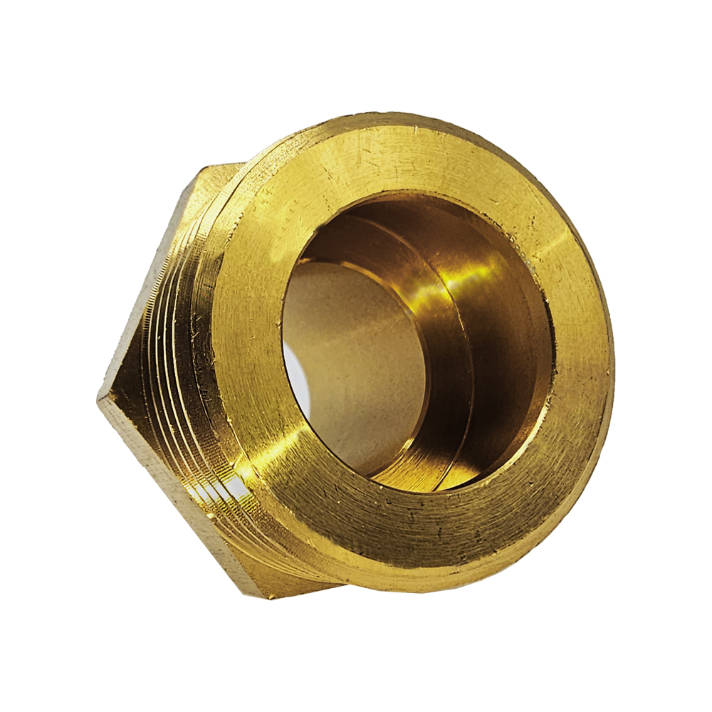 Rohranschluss 3/4" oder 1" x 22mm Messing Rohrstutzen einseitig flachdichtend Wellrohr