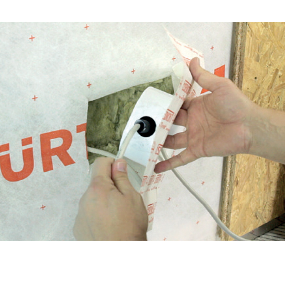 SD-Einbau-04 Luftdichtmanschette SteckdosenDicht für 2er Unterputz Elektro Dosen Elektroinstallation