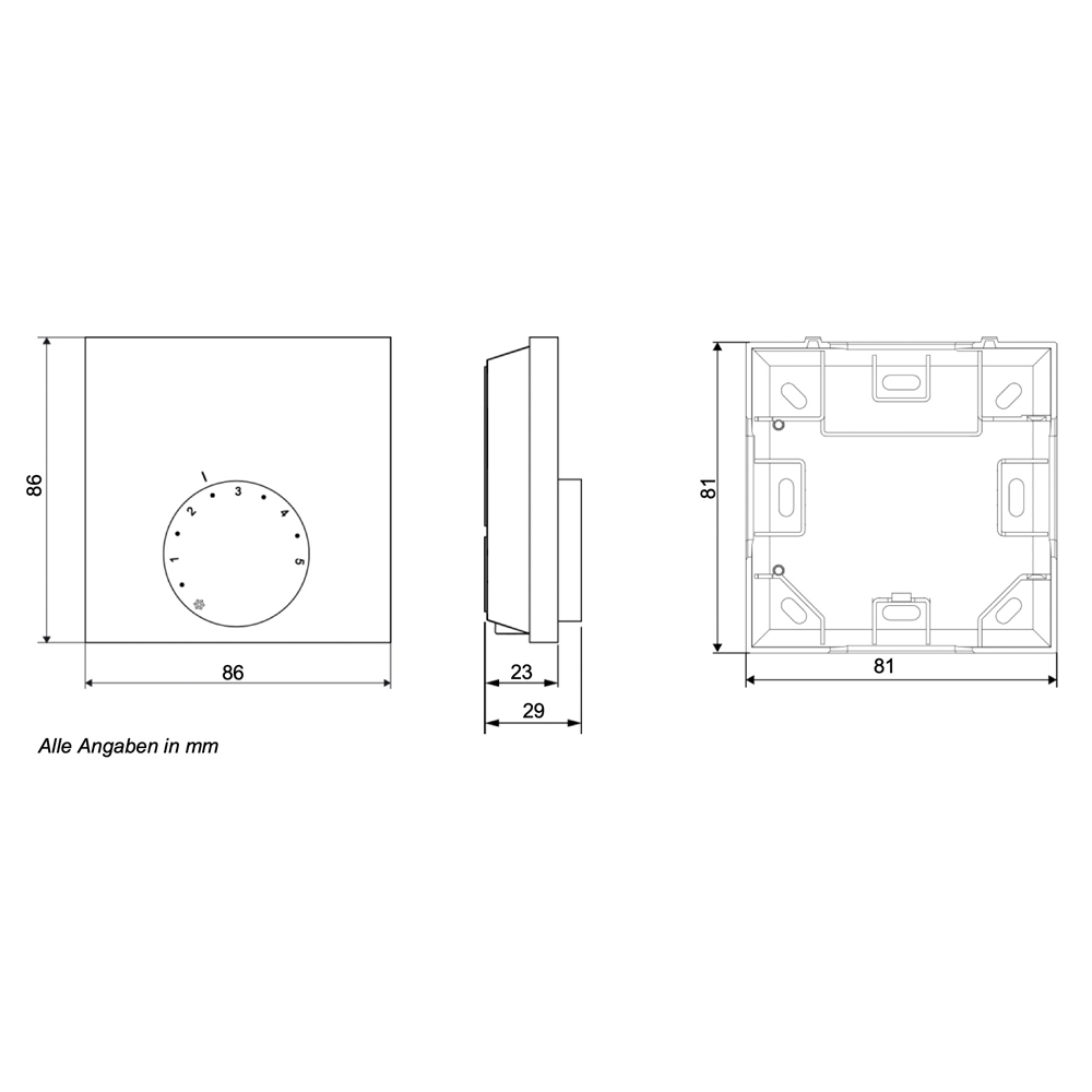 111173201-03 Alpha direct Analog 24V Raumtemperaturregler Raumthermostat Heizen