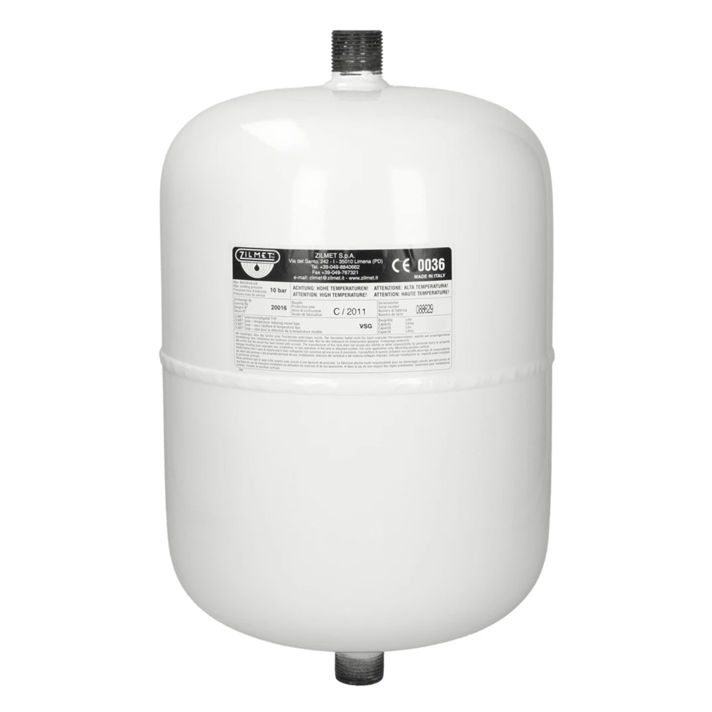 Zilflex Solar Vorschaltgefäß 5 - 18 Liter mit 3/4 Zoll Kappenventil VSG