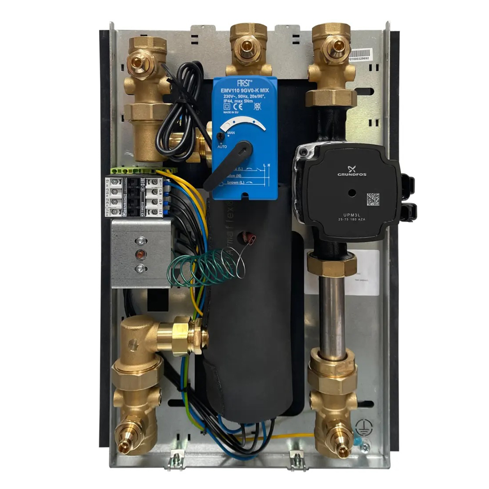 ZEWO Hydraulikstation EU20L für LAMBDA Wärmepumpen – 6 kW Heizstab, drehzahlgeregelte Umwälzpumpe, 3-Wege-Umschaltventil, Isolierung, Wandmontage