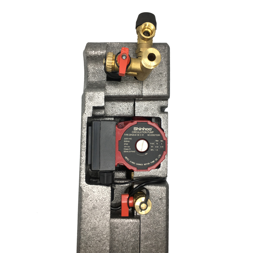 SR21H-PUMPE Solarstation SR21H – inkl. SR1568 Solarsteuerung und Shinhoo Solar GPA20-8-130 Hocheffizienzpumpe