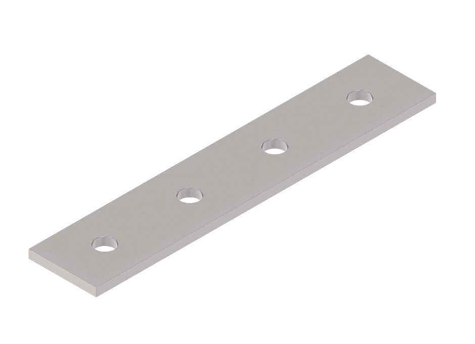 Einschub-Profilverbinder Montageschienenverbinder 4-Loch für M10 200 x 40 x 5 mm für Trägerprofil