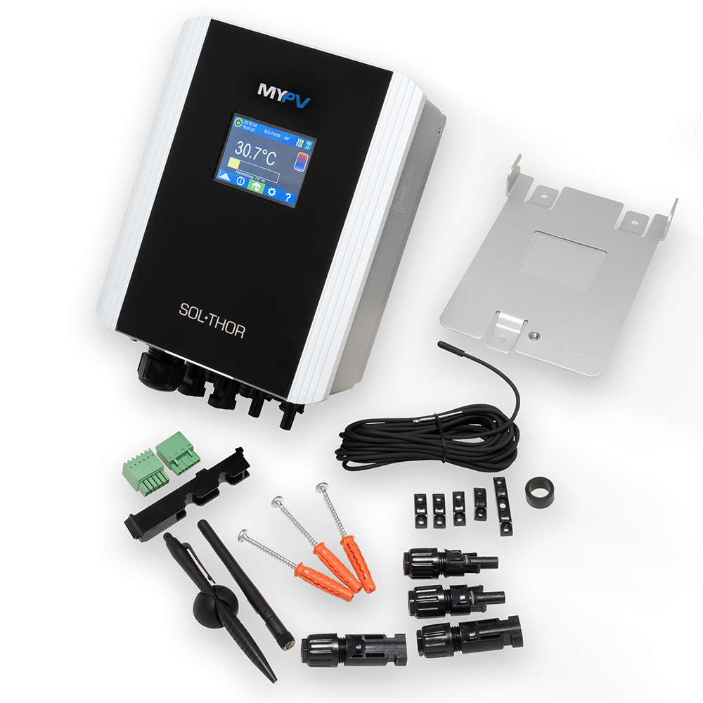 MyPV SOL•THOR PV Power Manager Warmwasser mit Solarstrom ohne Wechselrichter MyPV SOL•THOR PV Power Manager Warmwasser mit Solarstrom ohne Wechselrichter