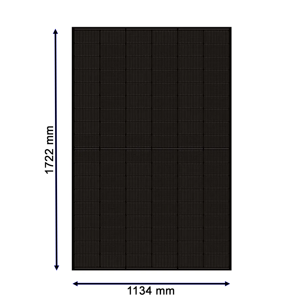 Jolywood Bifaziales Solarmodul 450Wp Glas-Glas TRANSPARENT BLACK Photovoltaik Modul - 0% MwSt.