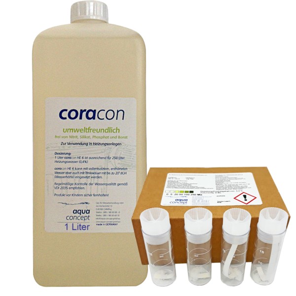 1 Liter Coracon HE6 Konzentrat inkl Testsatz zur Bestimmung der Korrosionsschutzkonzentration