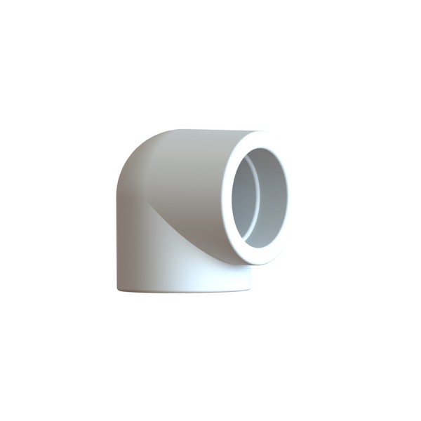 Aqua-Plus - PPR Rohr Winkel 90° d = 20 x 3,4 mm, weiß