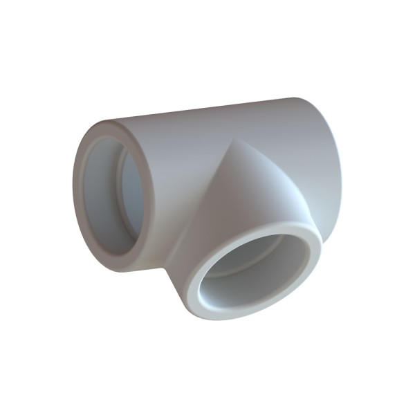 Aqua-Plus - PPR Rohr T-Stück d = 20 x 3,4 mm, weiß