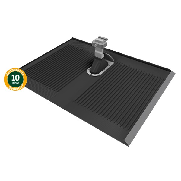 SL Rack Alpha-Platte SCHWARZ Solardachplatte mit Dachhaken Blechziegel Blechersatzziegel