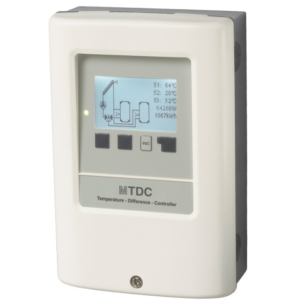 Solarsteuerung Solarregler Temperaturdifferenzsteuerung MTDC V5 (inkl. 4 x PT1000 Fühler)